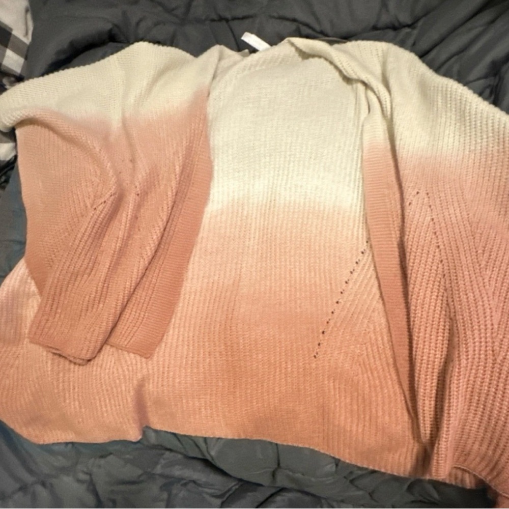 Torrid Ombre Cream to Pink Knit Sweater